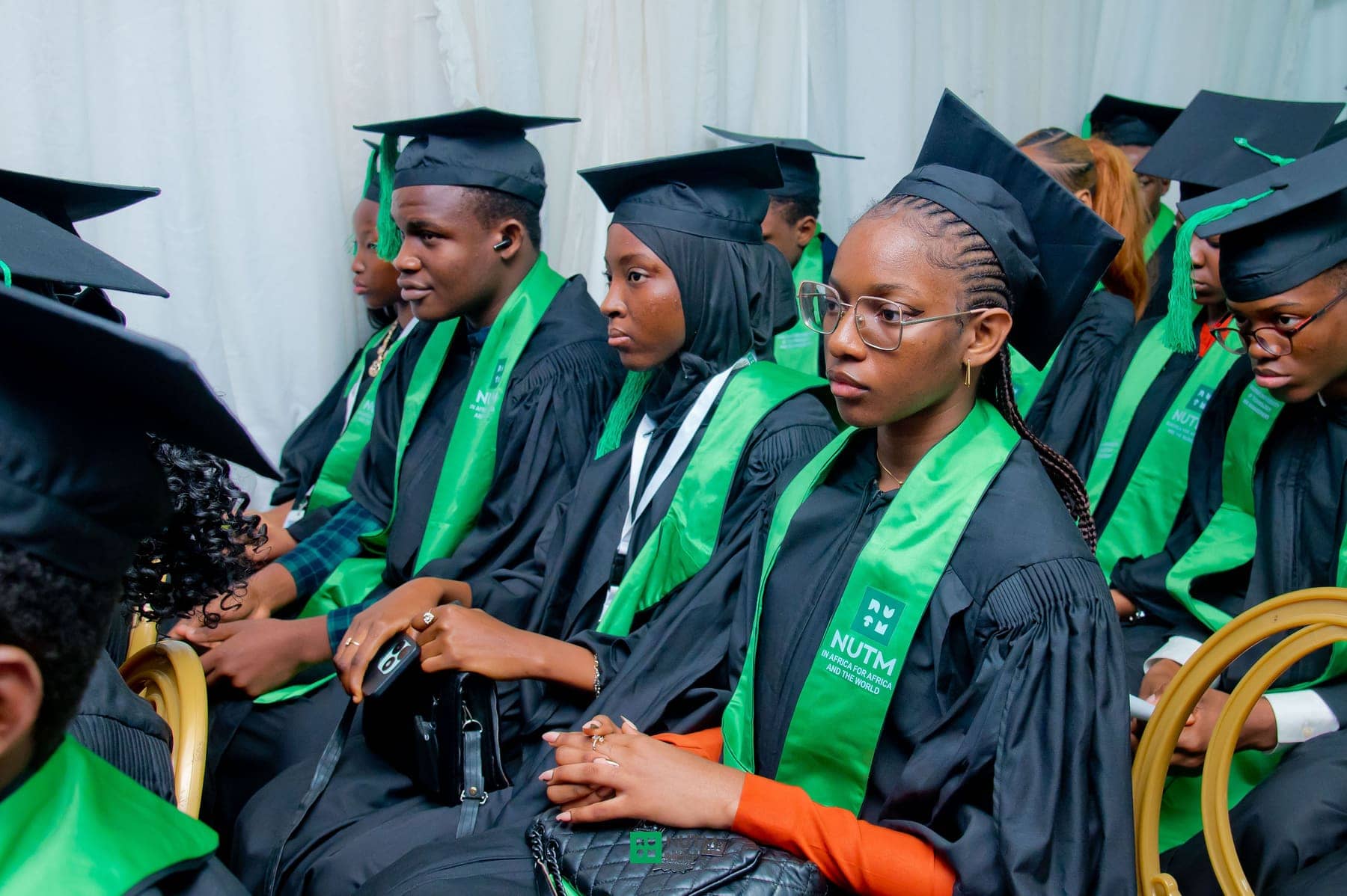 Graduands seated at the convocation ceremony
